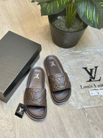 Louis Vuitton Monogram Brown Premium Slides
