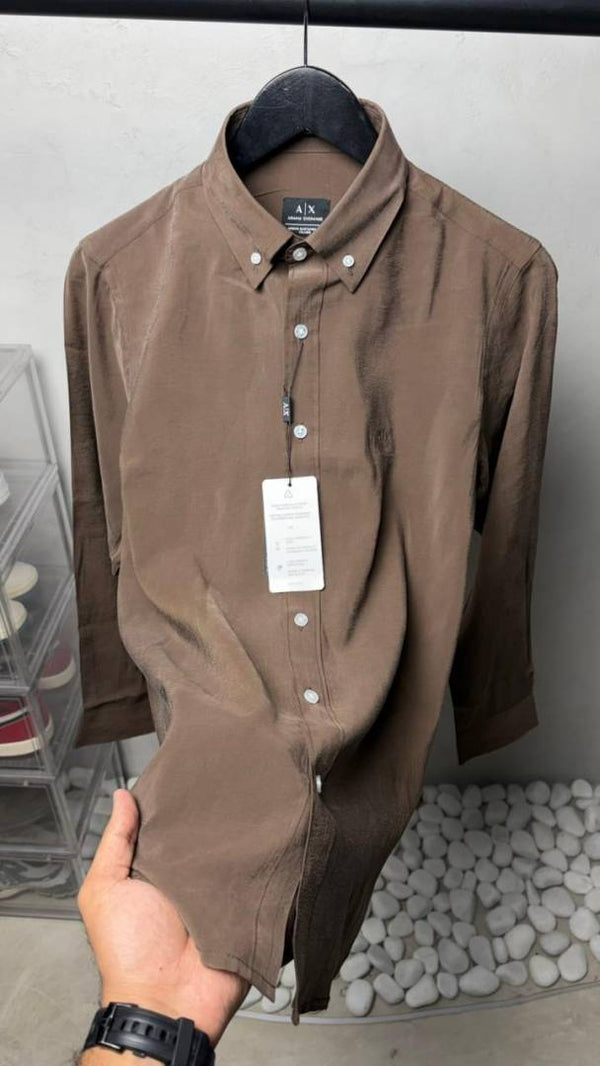 Armani Exchang e AX Premium Polycotton Silk Shirts. 2443.