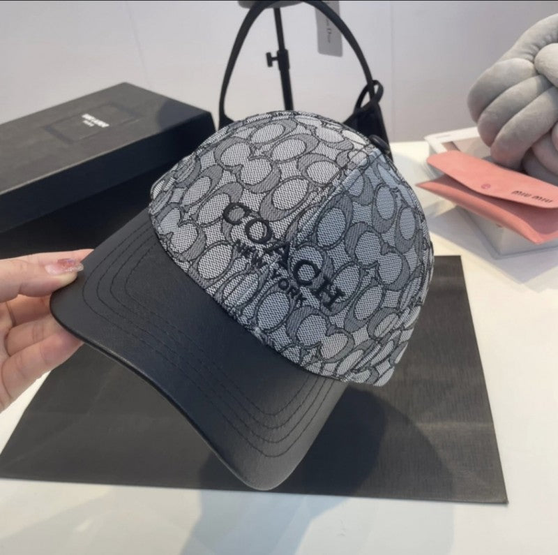 Coach_new_york_Monogram_Silver_Logo_Premium_Unisex_Cap_With_Safety_Box