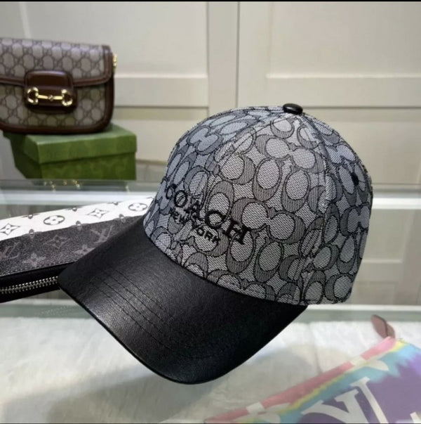 Coach_new_york_Monogram_Silver_Logo_Premium_Unisex_Cap_With_Safety_Box