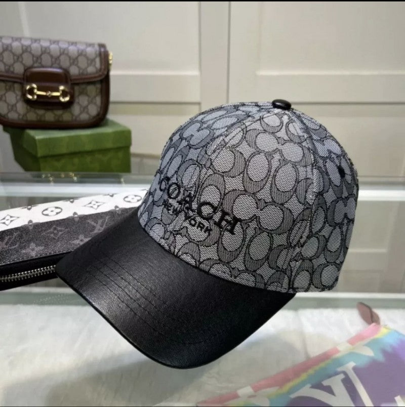 Coach_new_york_Monogram_Silver_Logo_Premium_Unisex_Cap_With_Safety_Box