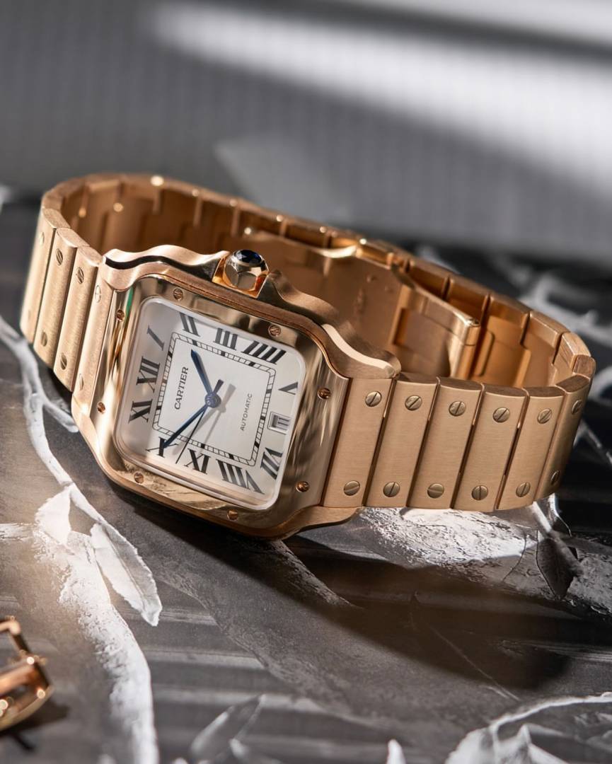 Cartier_er Santos automatic copper white