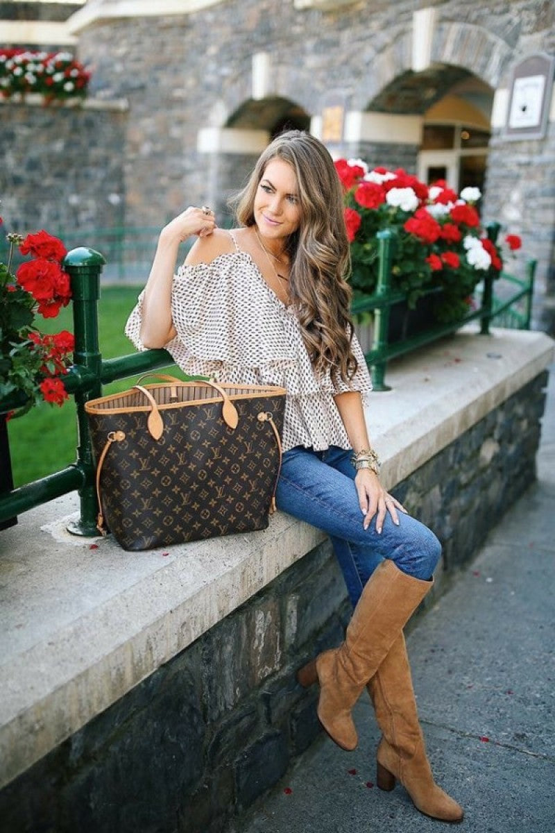 Louis Vuitton_LV Neverfull Tote Bag With Extra Pouch & Dust Bag (Brown Monogram - 865)