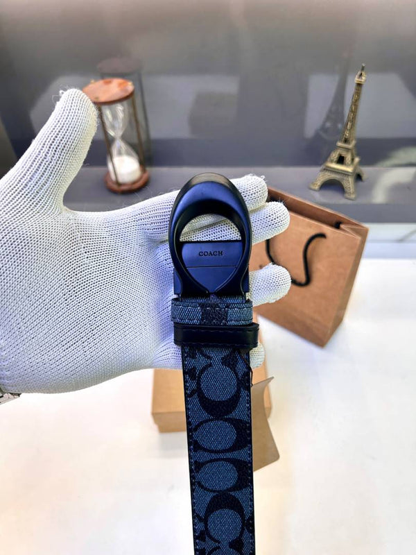 Coach Black Blue Premium Quality Belt Fa 910
