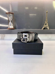 Boss_ Black Grey Reversible Belt Fa 762