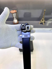 Boss_ Black Grey Reversible Belt Fa 762