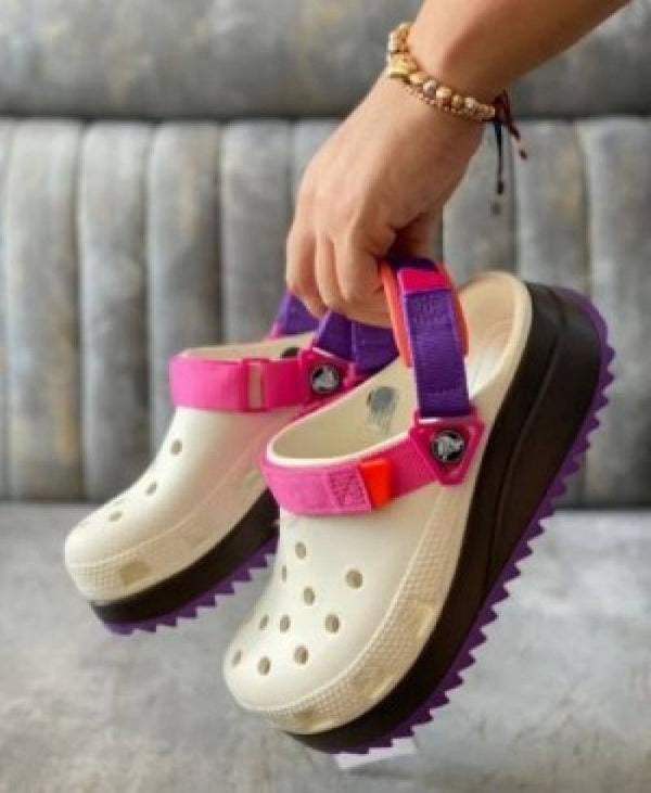 Croc classic hiker clogs purple