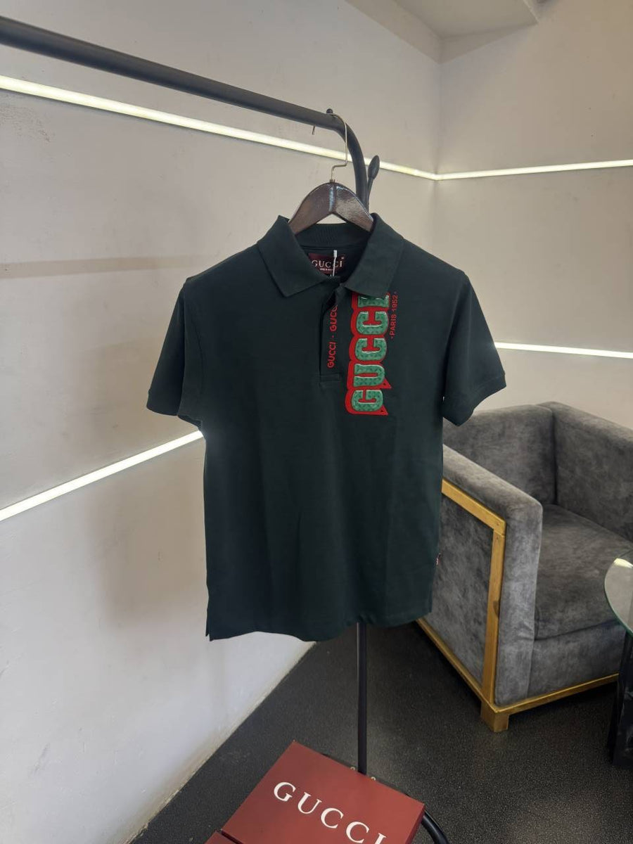 Gucci imported box pack polo tshirt bottle green
