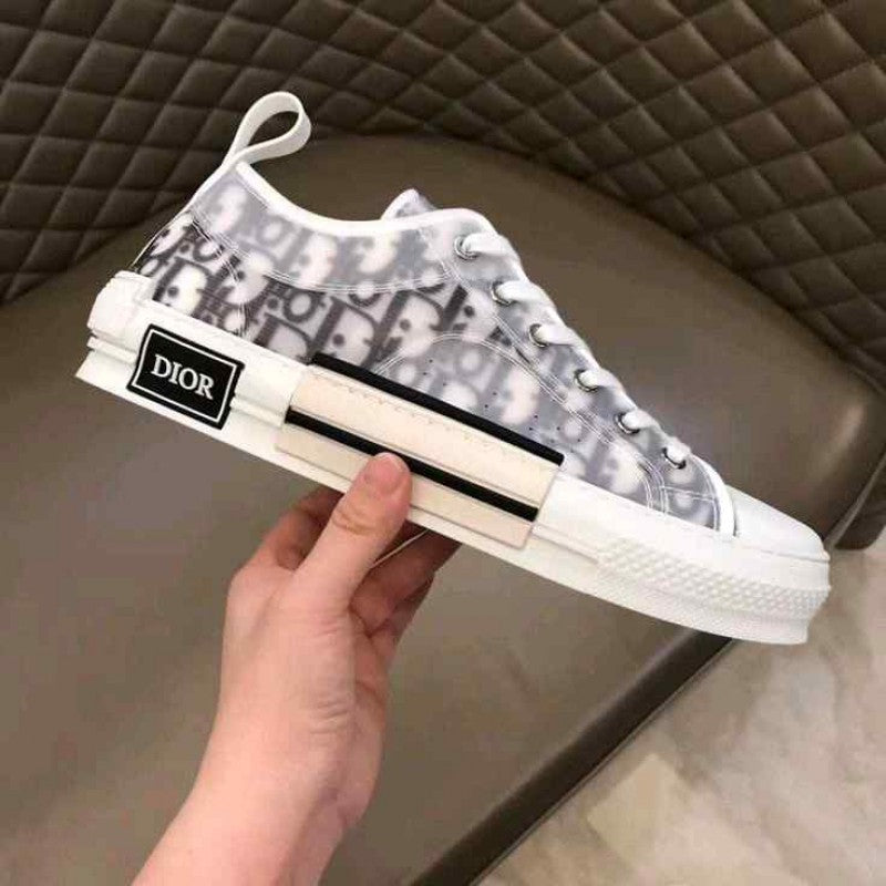 Dior b23 oblique low top sneaker white black canvas