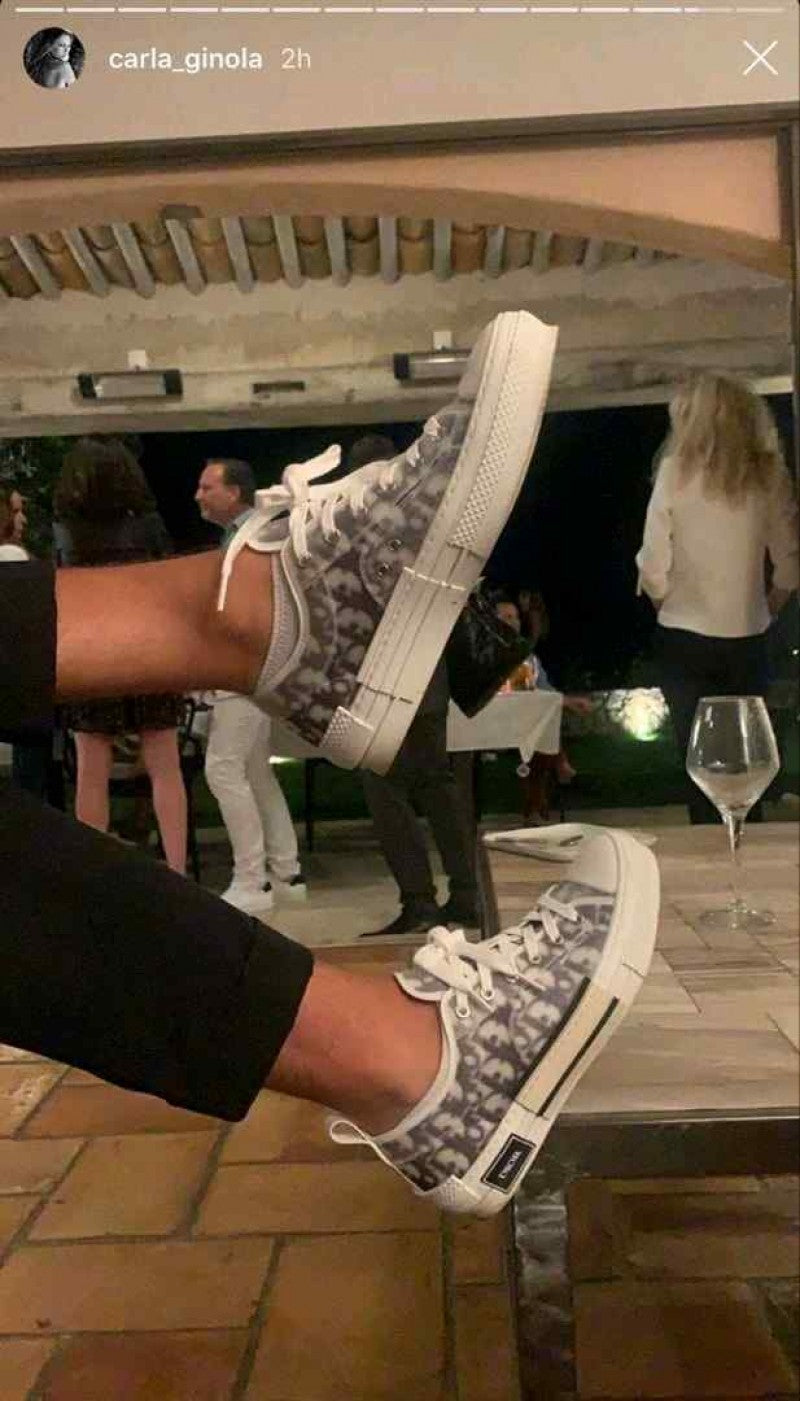 Dior b23 oblique low top sneaker white black canvas
