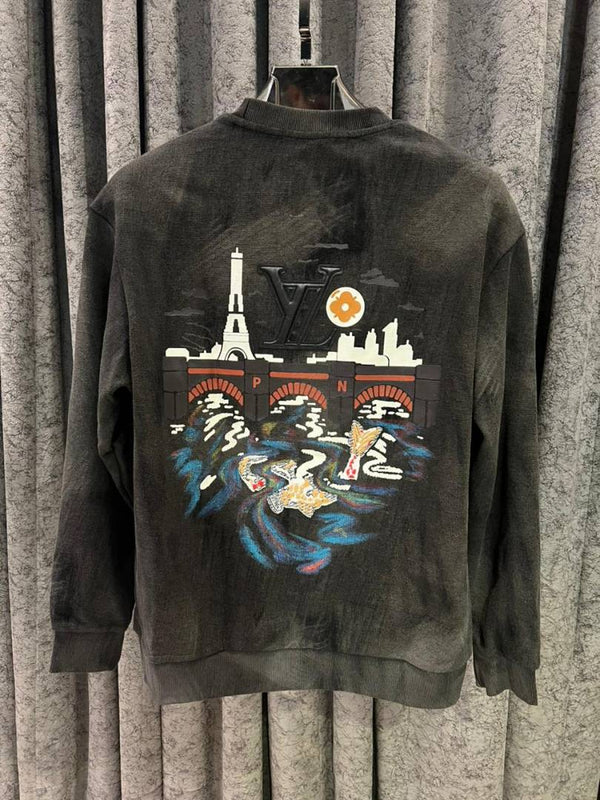 v-uitton imported sweatshirt store article black
