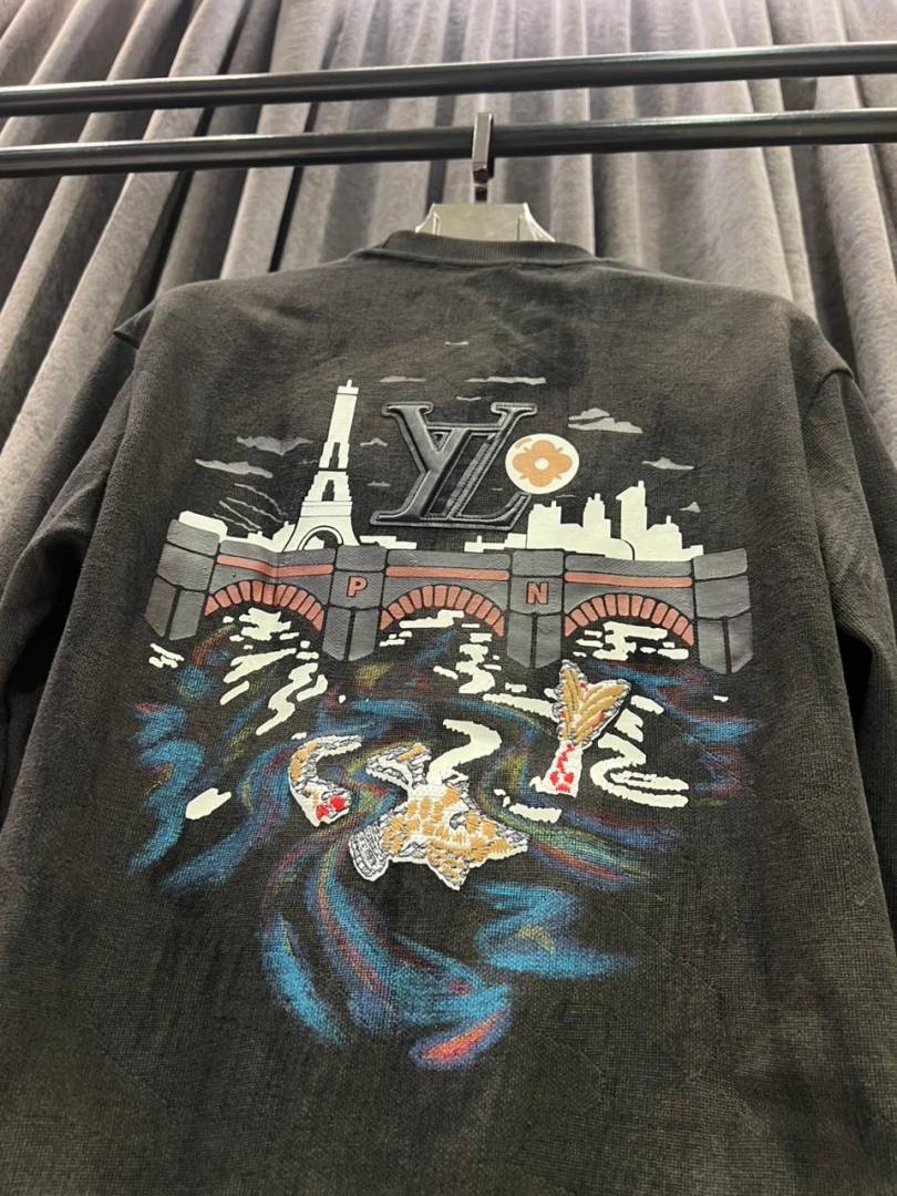v-uitton imported sweatshirt store article black