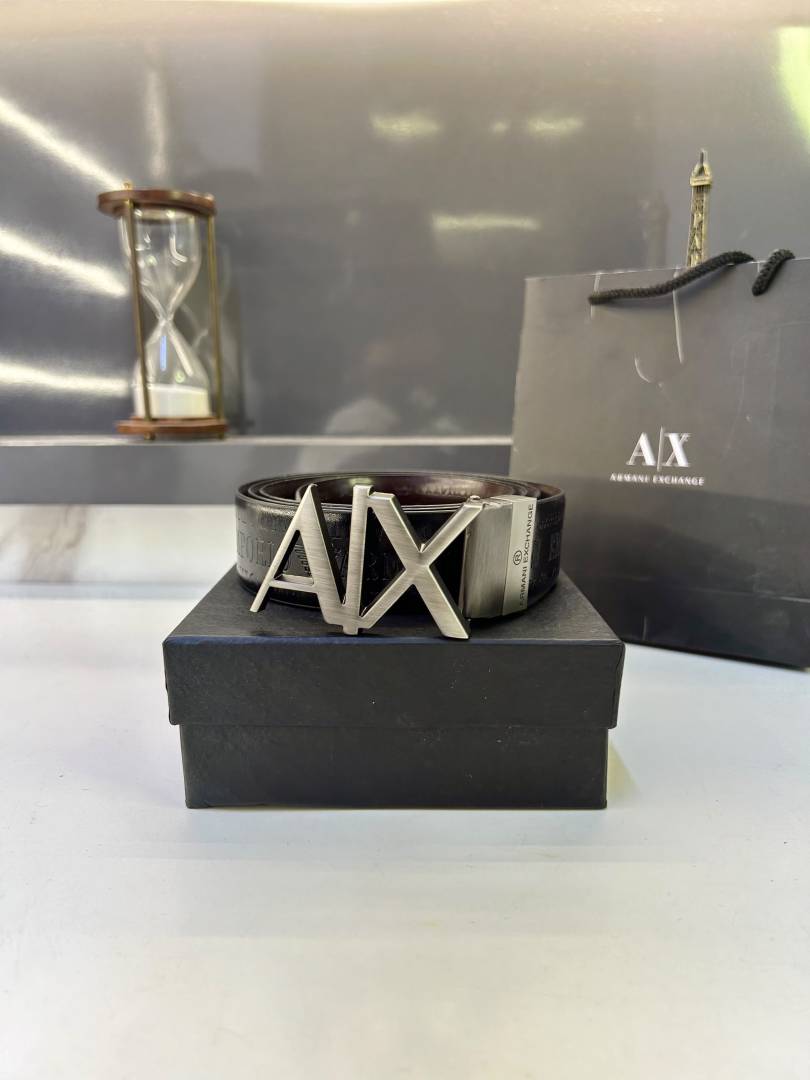Armani Exchange Grey Monogram Belt Fa 862