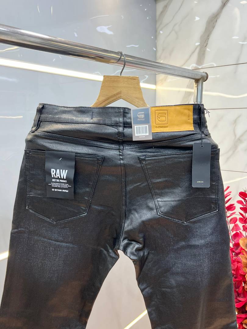 G-staar Black Straight Fit Premium Imported Stretchable Denim with Embroidered Work 3840