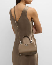 Tori Burch_Khakhi_Mini_Eleanor_Satchel_Bag_With_Box