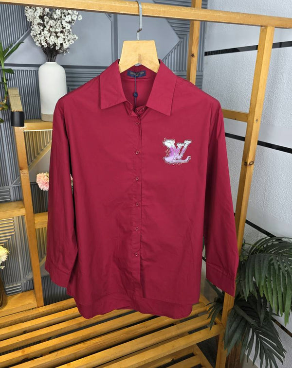 LV LOGO SHIRT MARRON S135-MR