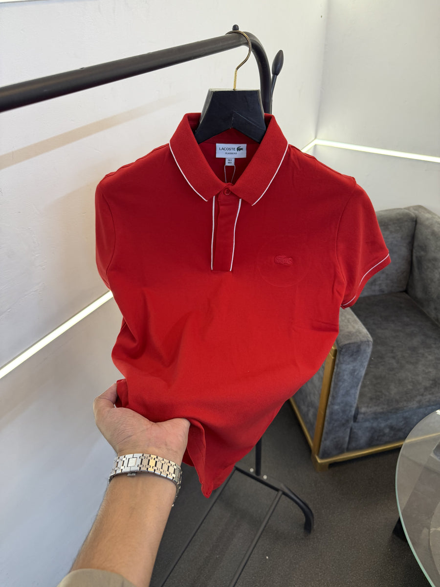Lacoste imported polo tshirt red salw
