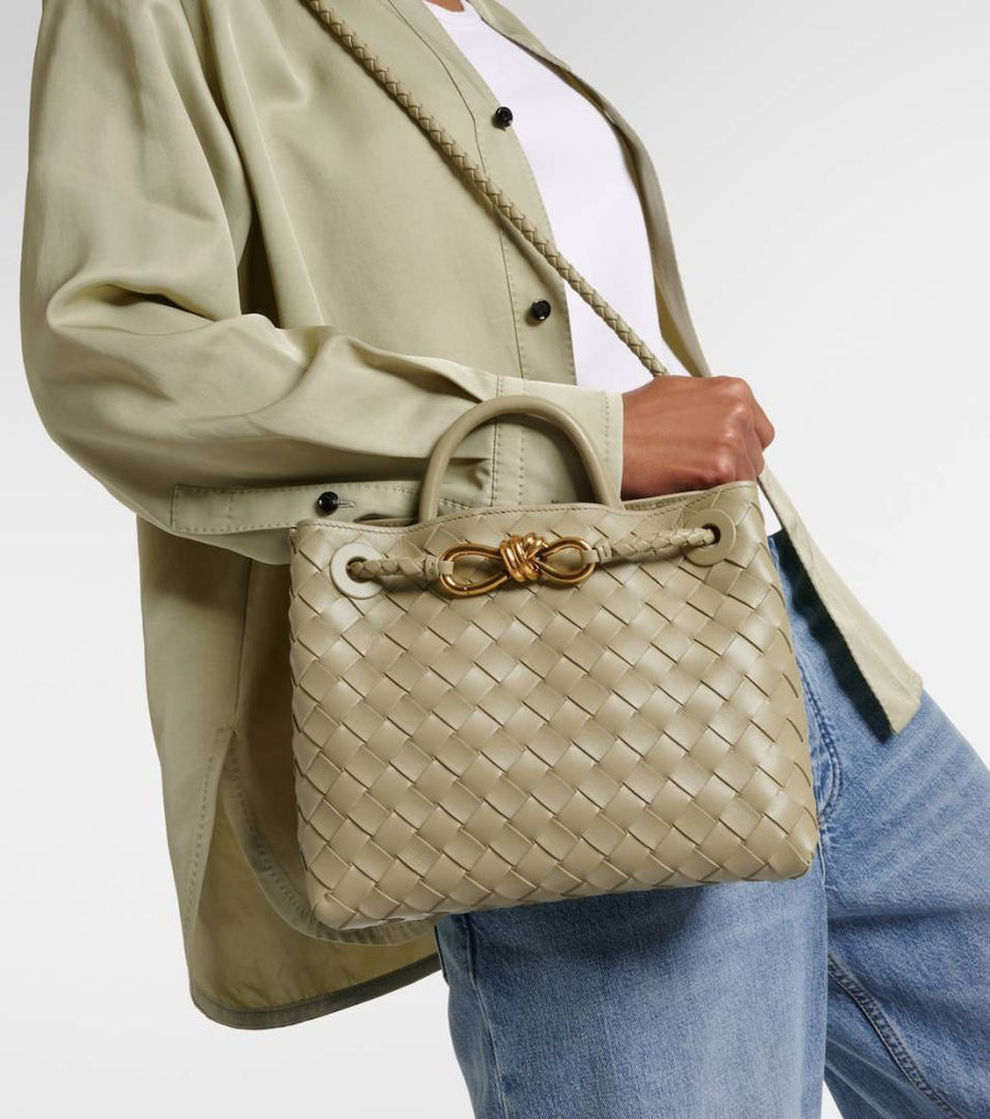 Bottega Veneta Andiamo Khakhi Premium With Dust Cover Packing