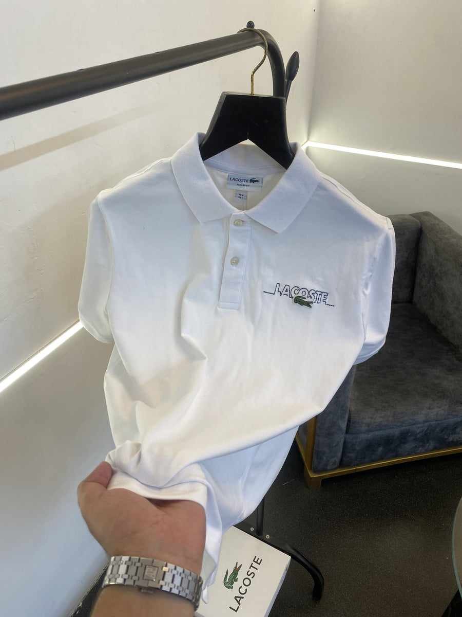 Lacoste imported box pack polo tshirt white sale