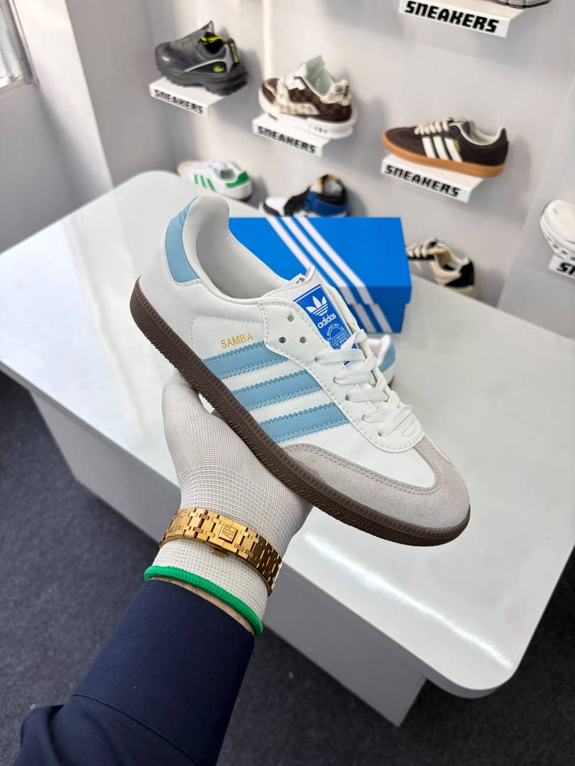 Samba white sky blue 222