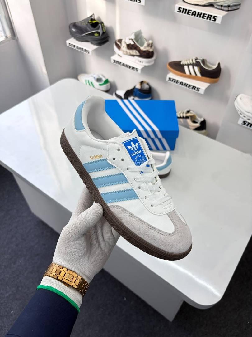 Samba white sky blue 222