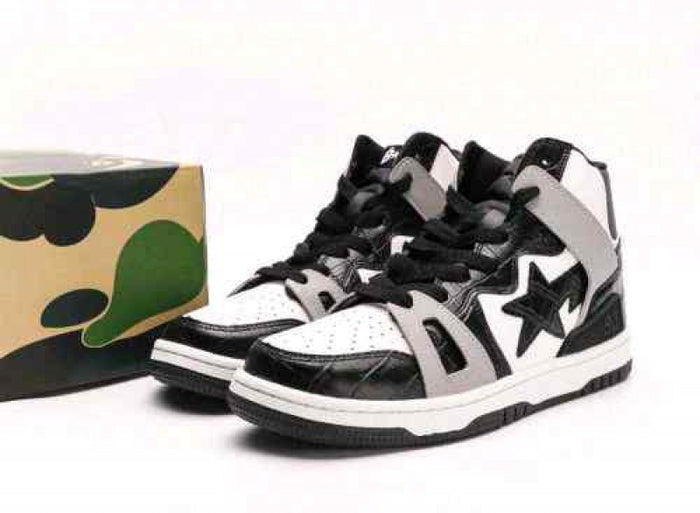 A BathinGahpe Bape Sta 93 Hi Black Light Grey Men S style idea