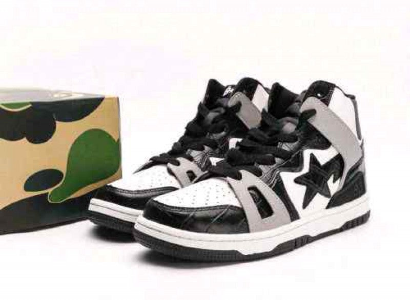 A BathinGahpe Bape Sta 93 Hi Black Light Grey Men S