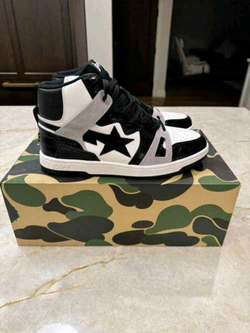 A BathinGahpe Bape Sta 93 Hi Black Light Grey Men S