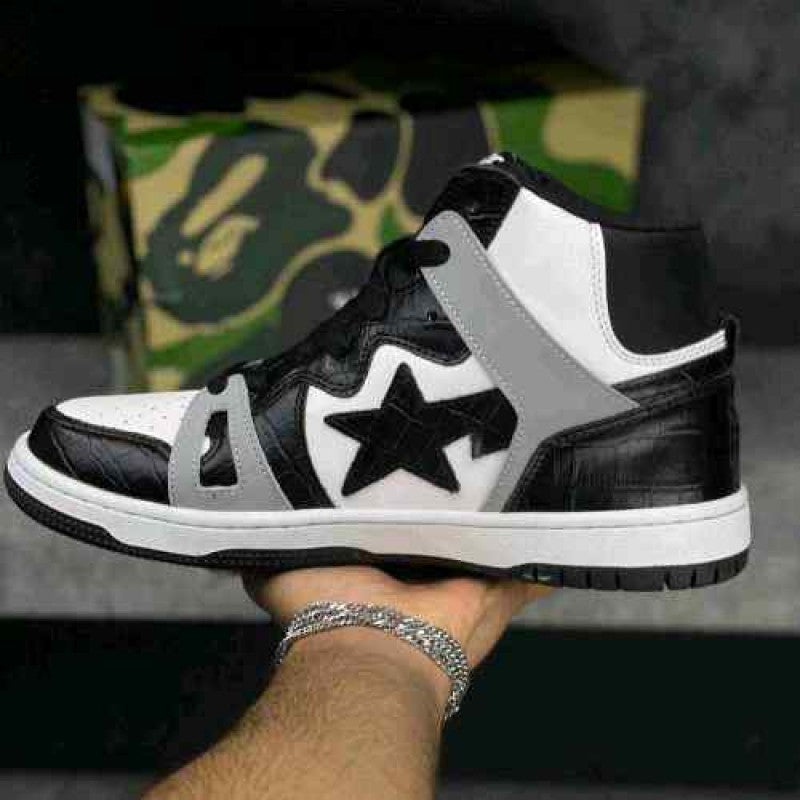 A BathinGahpe Bape Sta 93 Hi Black Light Grey Men S