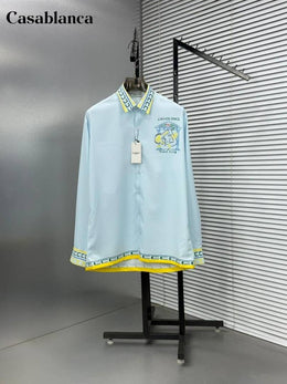 Casablanca Sky Blue Printed Shirt