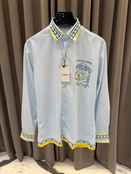 Casablanca Sky Blue Printed Shirt