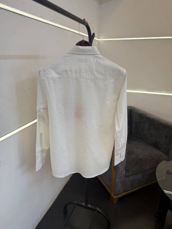 Heermes linen cotton imported shirt white