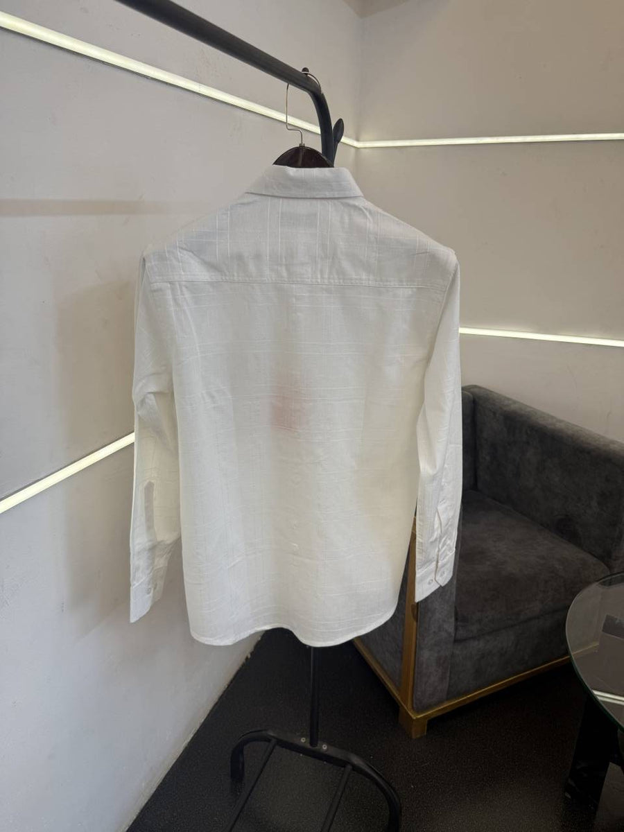 Heermes linen cotton imported shirt white