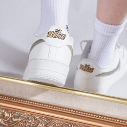 ..Nikkee airforce 1 low double swoosh silver gold 221
