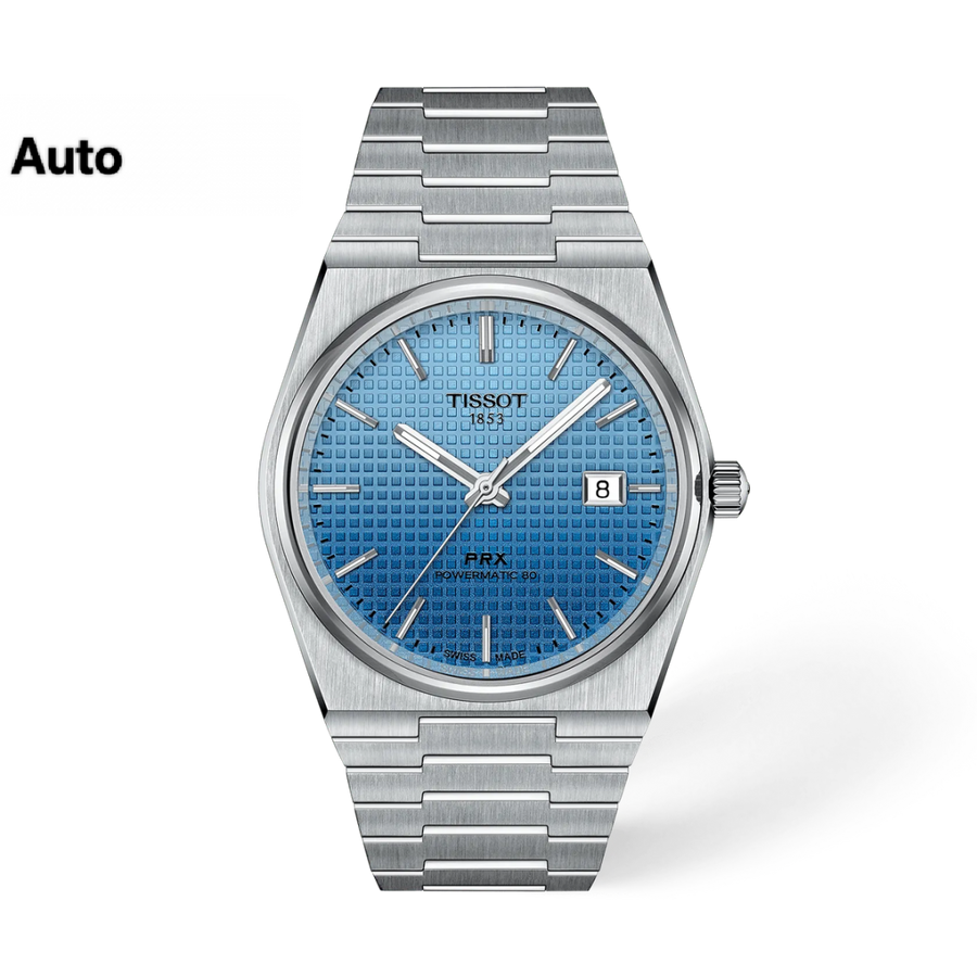 Tissot 1853 Prx Automatic Top Quality silver dual blue