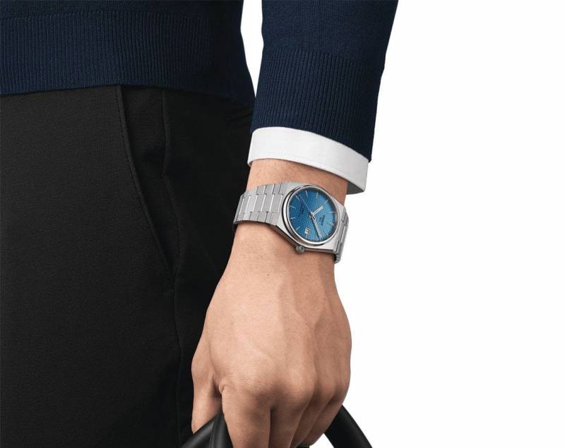 Tissot 1853 Prx Automatic Top Quality silver dual blue