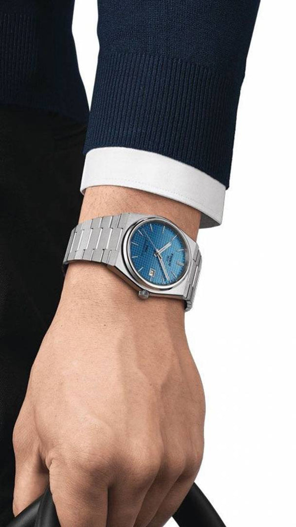 Tissot 1853 Prx Automatic Top Quality silver dual blue