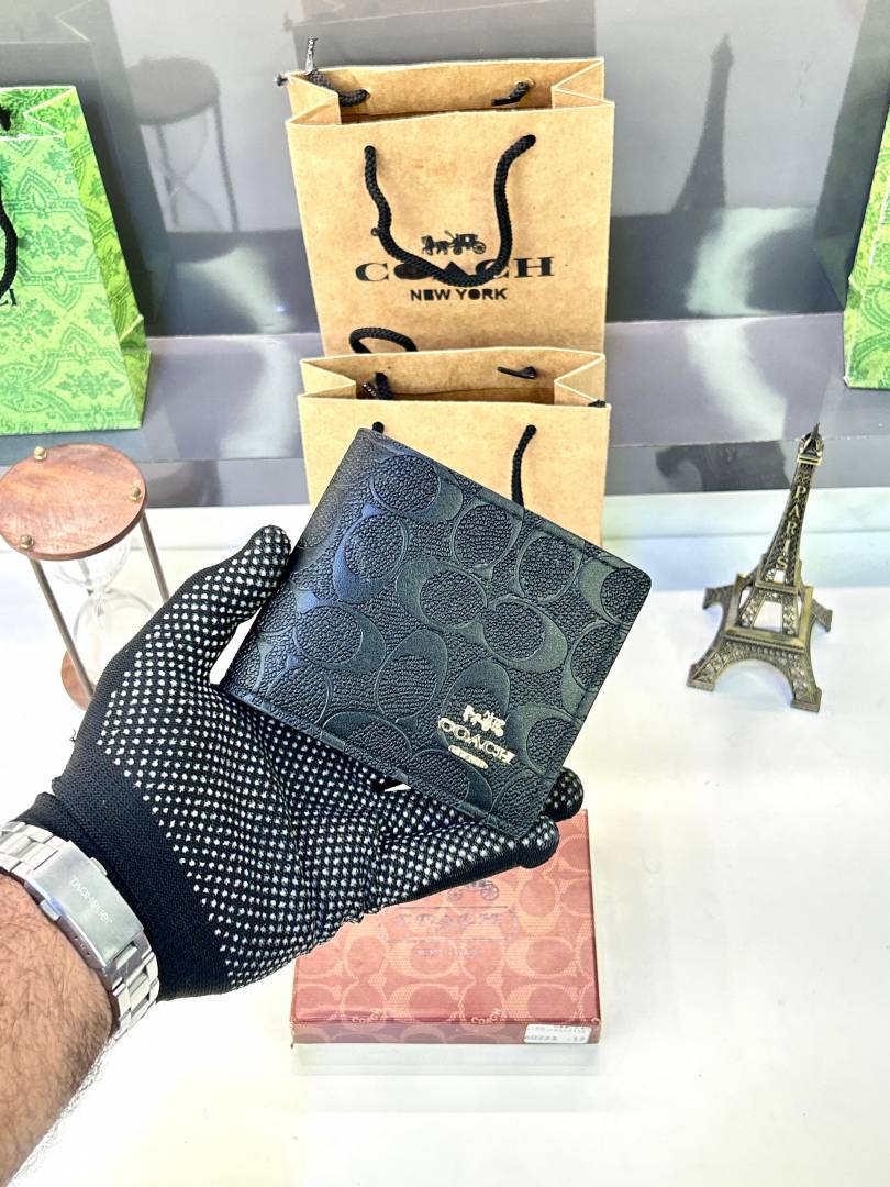 Coach Wallet Black Premium Quality Fa 50