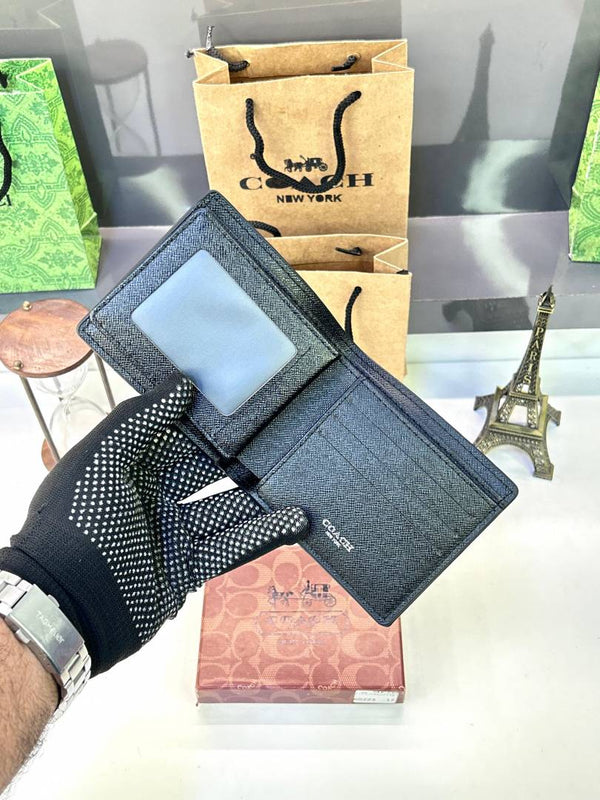 Coach Wallet Black Premium Quality Fa 50