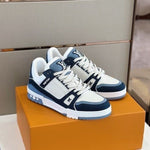 Louis Vuitton Street Style Trainer Sneaker Blue With All Accessories #149