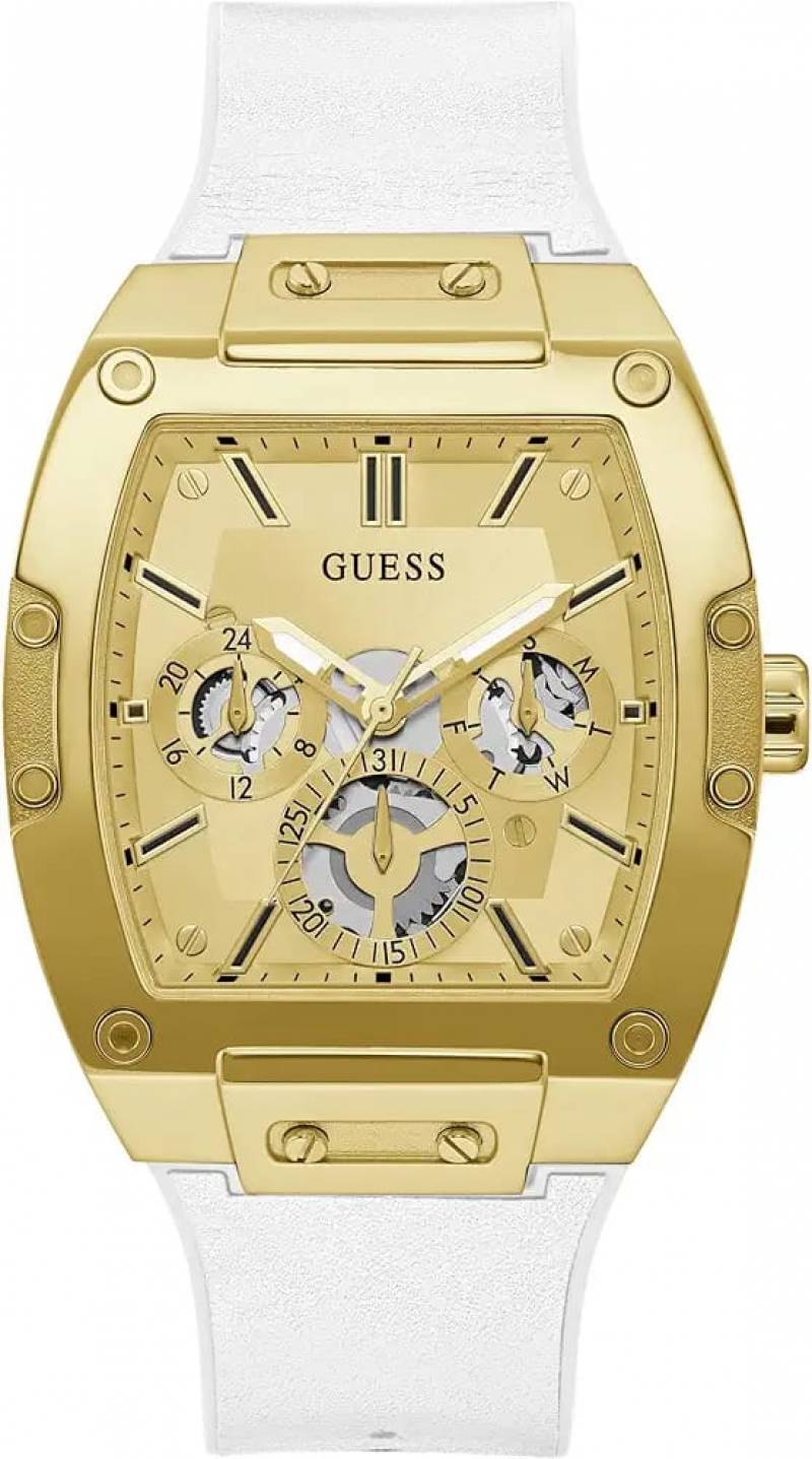 Guess Rectangle Chronograph Black-Full Gold