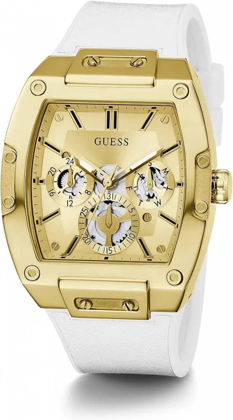 Guess Rectangle Chronograph Black-Full Gold