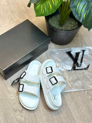 Louis Vuitton Venice Mule Premium White Slides