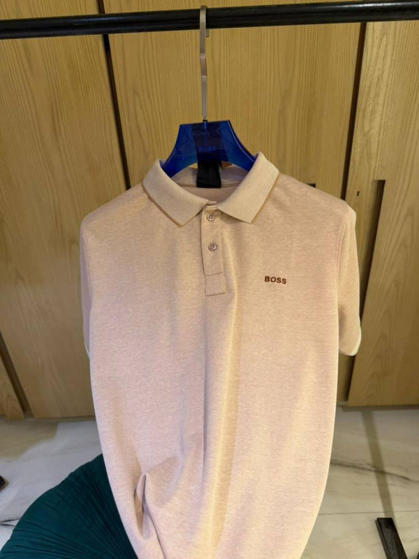 BOSS IMPORTED STORE ARTICLE POLO T-SHIRT BOX PACK LIGHT PINK