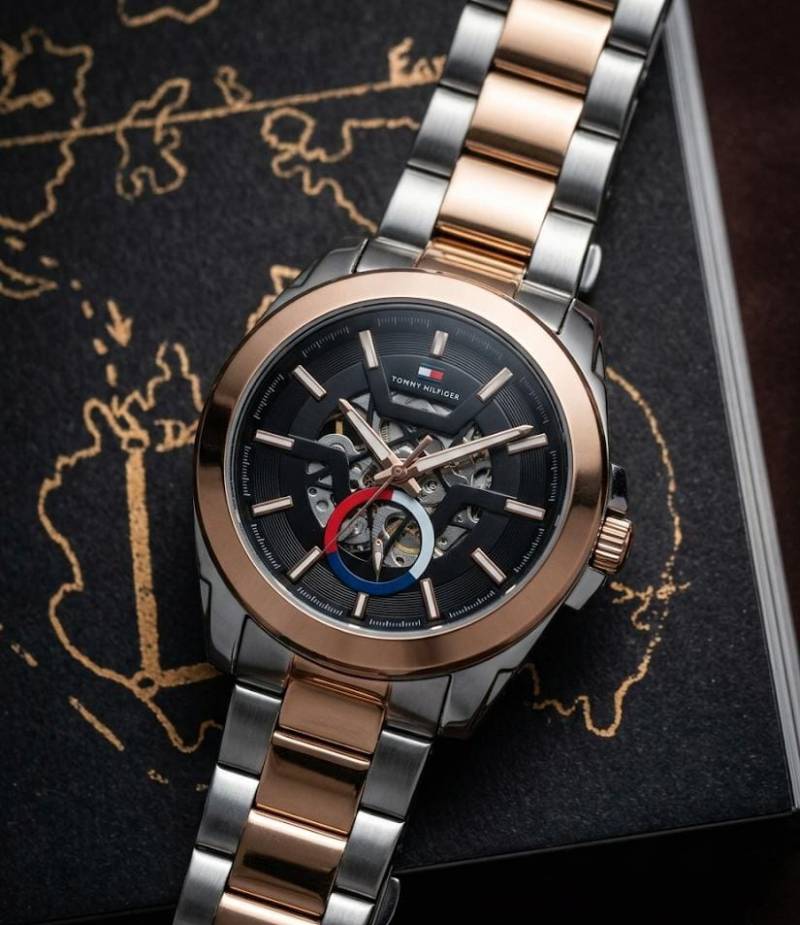 Tommy Hilfigar automatic skeleton Copper Black