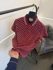 Gucci GG monogram imported polo tshirt maroon
