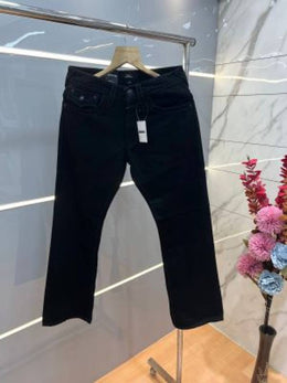 True Religion Black Boot Cut Premium Imported Fabric Denim with Back Flap pockets and Embroidered work 3773