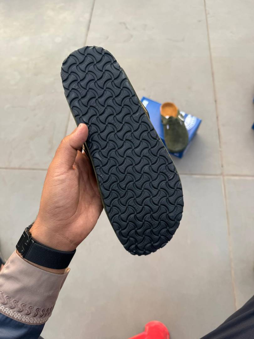 Birkenstoc.k x Stussy Boston Suede Olive Green