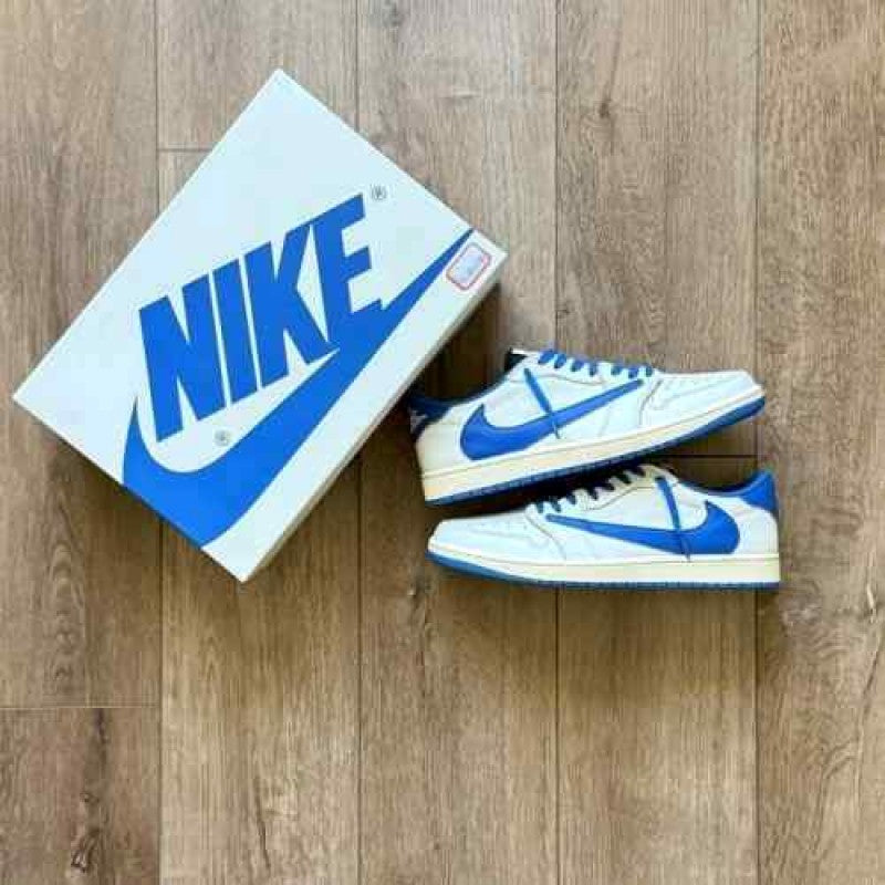 Nike Air Jordan Retro 1 X Travis Scott Fragment Heat Of White Semi Ua Quality With Og Box