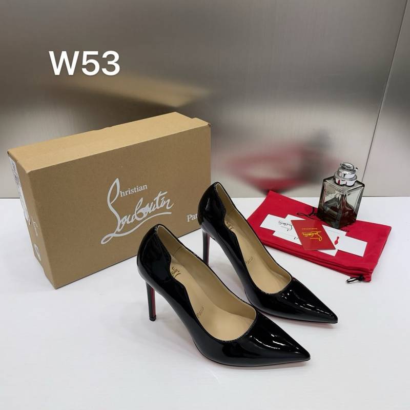 Christian Loubouttinn Miss Iriza 10 Black Z Heels Patent With OG Box & Dust Cover NW53